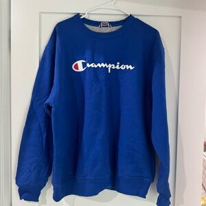 Champion Men's Royal Blue Crewneck Sweater